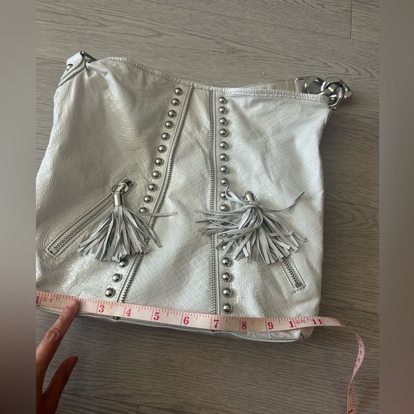 Betsey Johnson Hobo Bag Tassle Silverhardware - Picture 9 of 9
